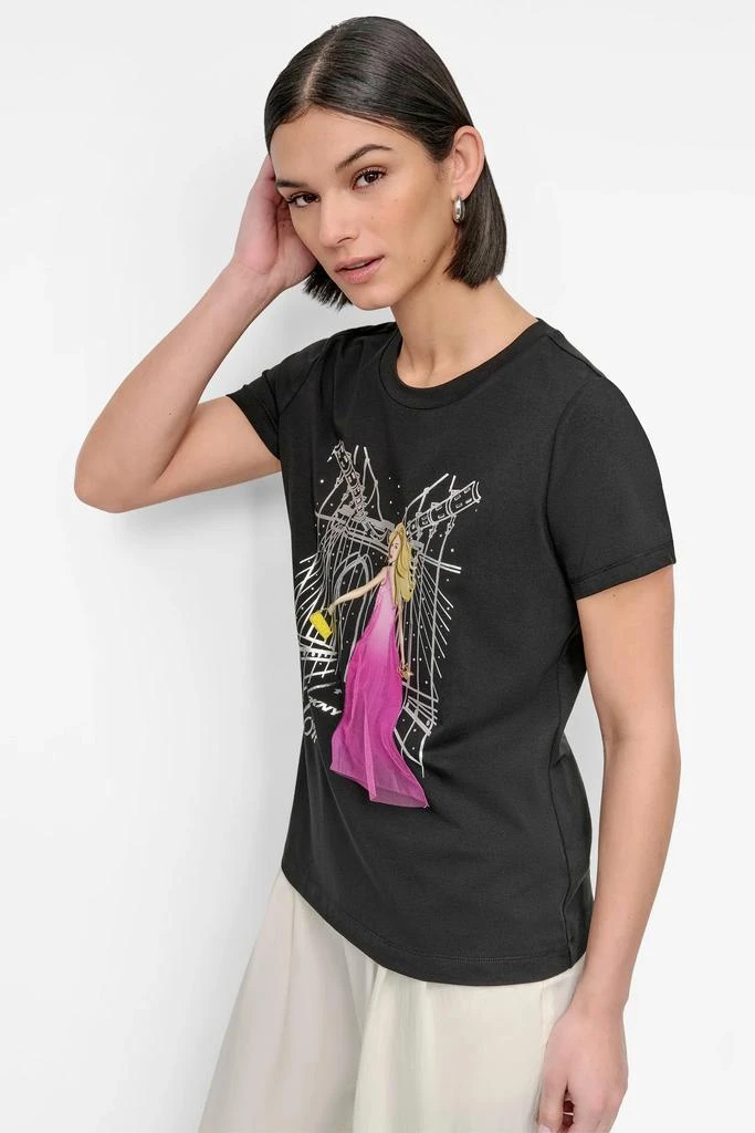 DKNY BOW BRIDGE EMBELLISHED GRAPHIC TEE 3