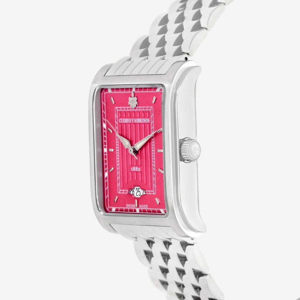 CUERVO Y SOBRINOS Cuervo Y Sobrinos Prominente Caramelo Stainless Steel 32 x 43mm Automatic Men's Watch 1015.1BX-B 2