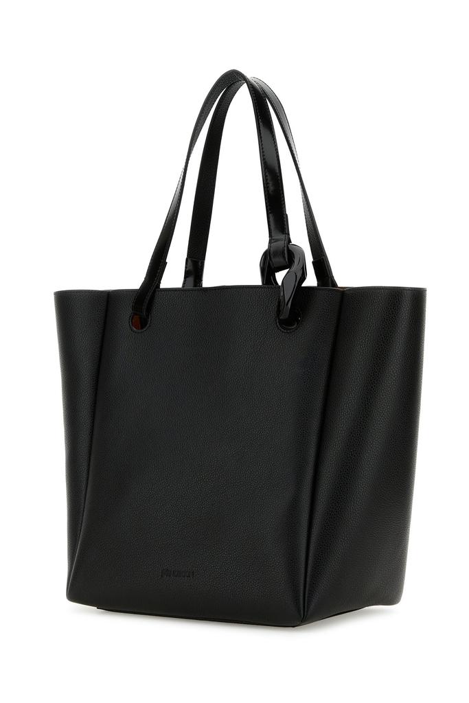 JW Anderson Black leather JWA Corner shopping bag - BeyondStyle