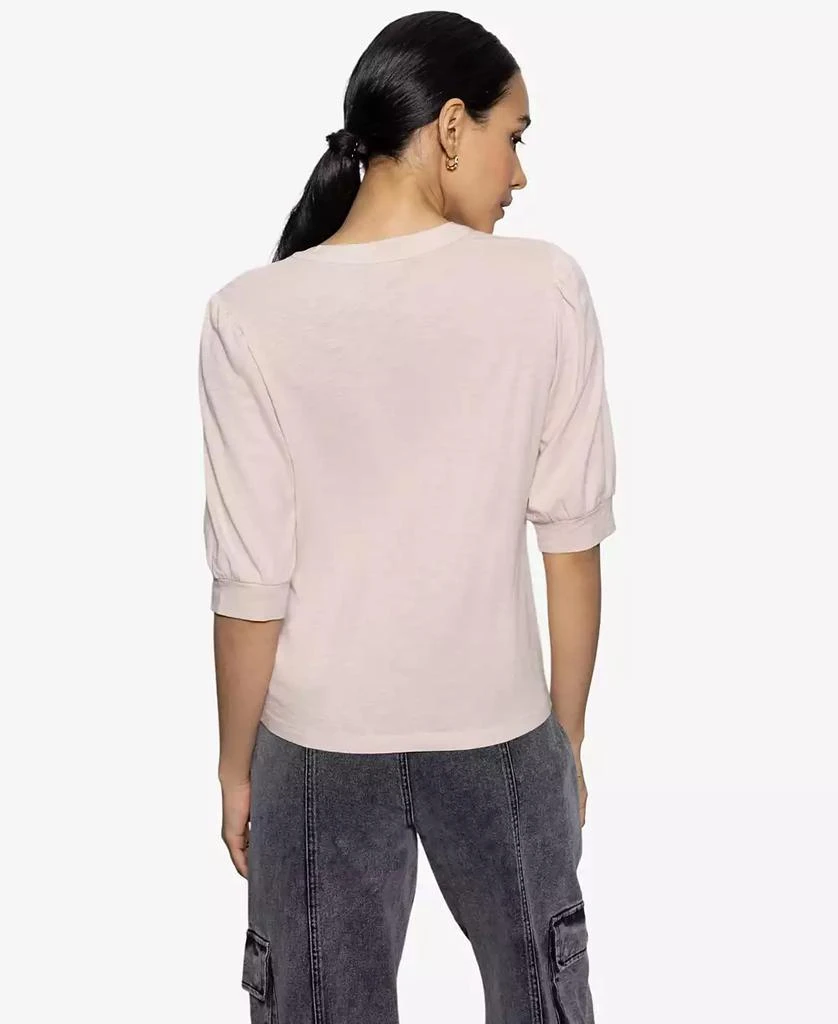 Sanctuary Women's Mixed-Media Button-Front Tee 7
