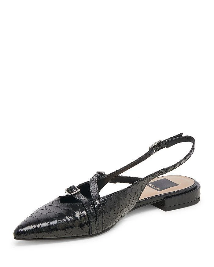 Dolce Vita Women's Pamla Croc Embossed Slingback Flats 7