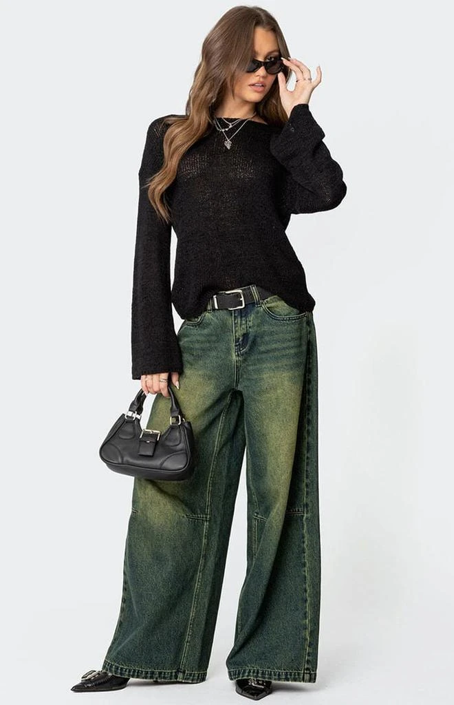 Edikted Shawn Washed Low Rise Jeans 1