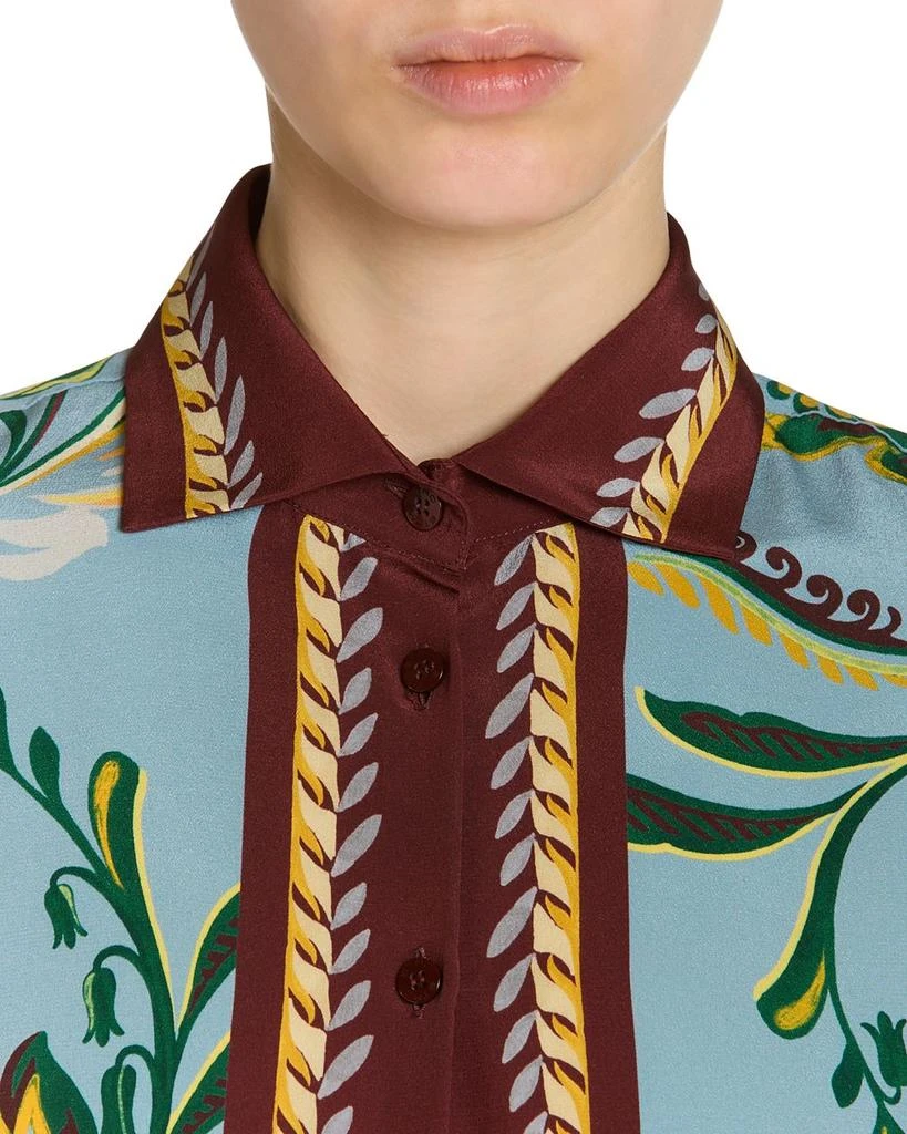 ETRO Silk Printed Button Front Blouse 4