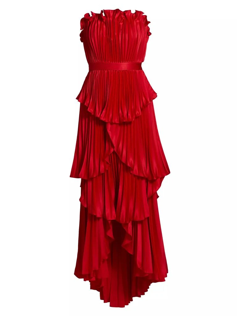 AMUR Janey Tiered Shell High-Low Gown 1