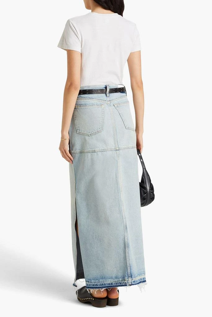Re/Done Distressed denim maxi skirt 3
