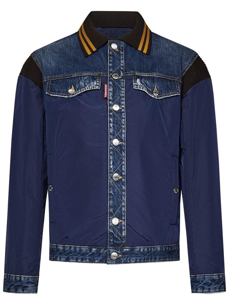 DSQUARED2 Leather Stadium Jacket 46
