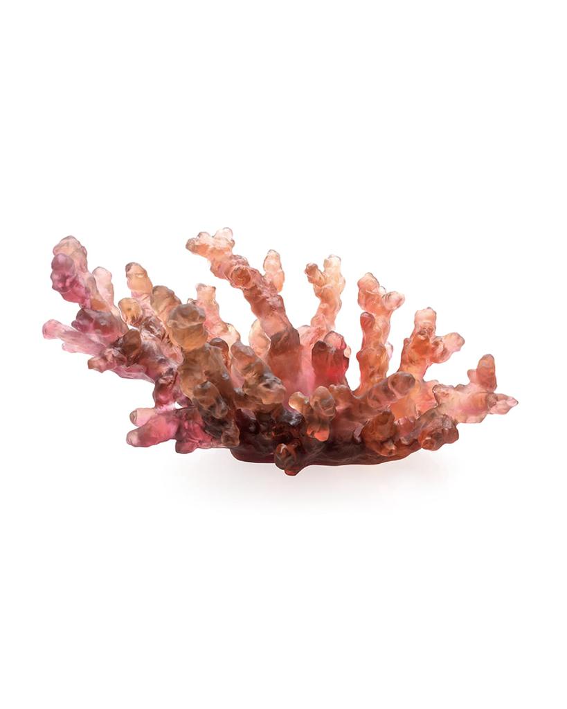 Daum Coral Sea Medium Bowl, Amber/Red
