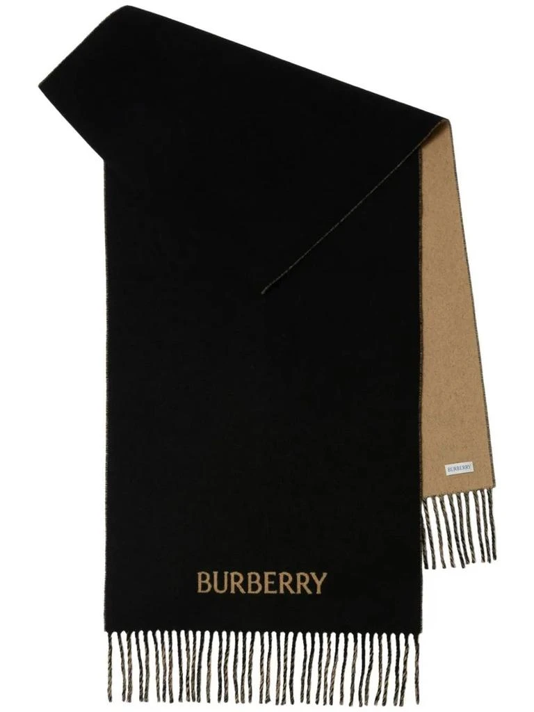Burberry BLACK CASHMERE SCARF 3