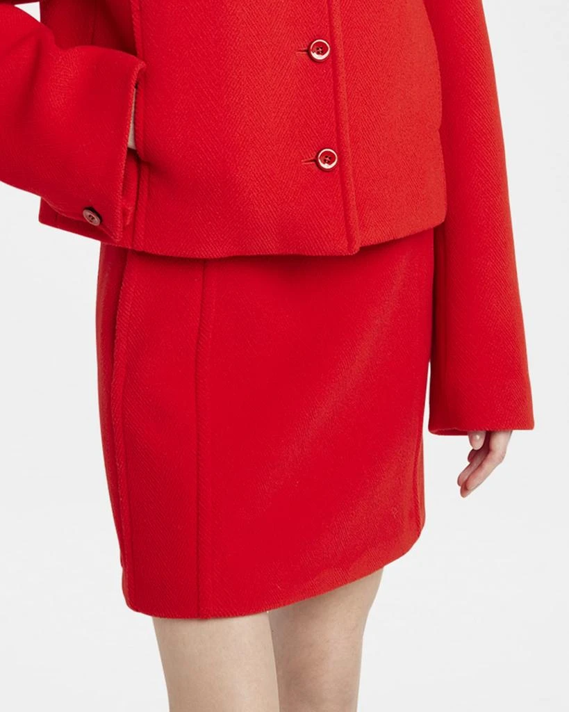 Jil Sander Herringbone Tailored Mini Skirt 5