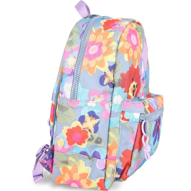 Herschel Supply All over flowers light blue backpack front pocket 2