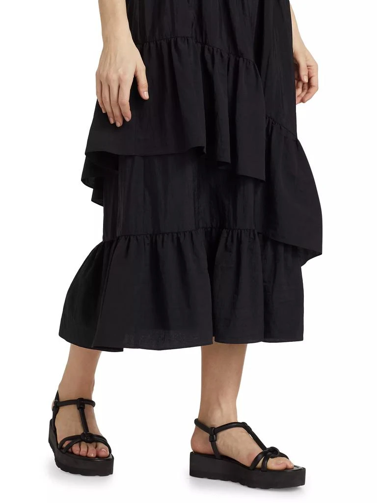 Cinq à Sept Amy Asymmetric Ruffle Midi-Dress 6