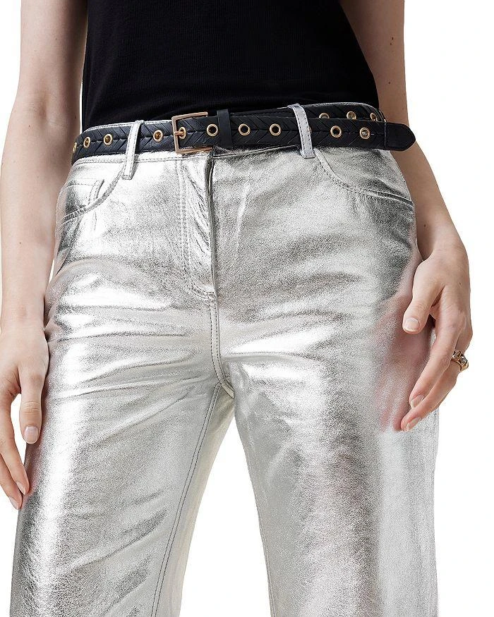 ALL SAINTS Saige Leather Foil Pants 4