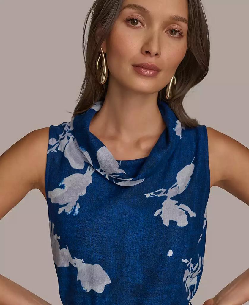 【Donna Karan New York】Missy Cowl Neck Belted Sheath Dress Donna Karan New York Women's Missy Cowl Neck Belted Sheath