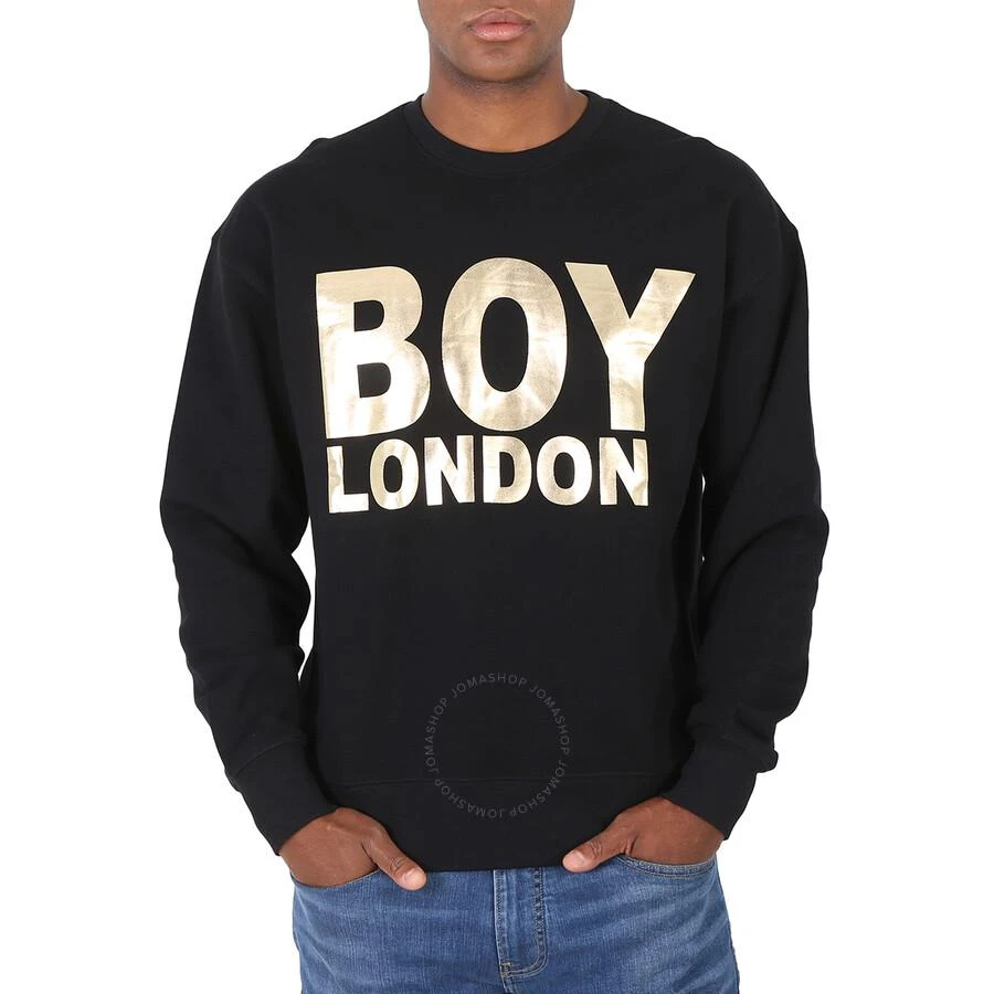 BOY LONDON Black/Gold Reflective Cotton Sweatshirt 1