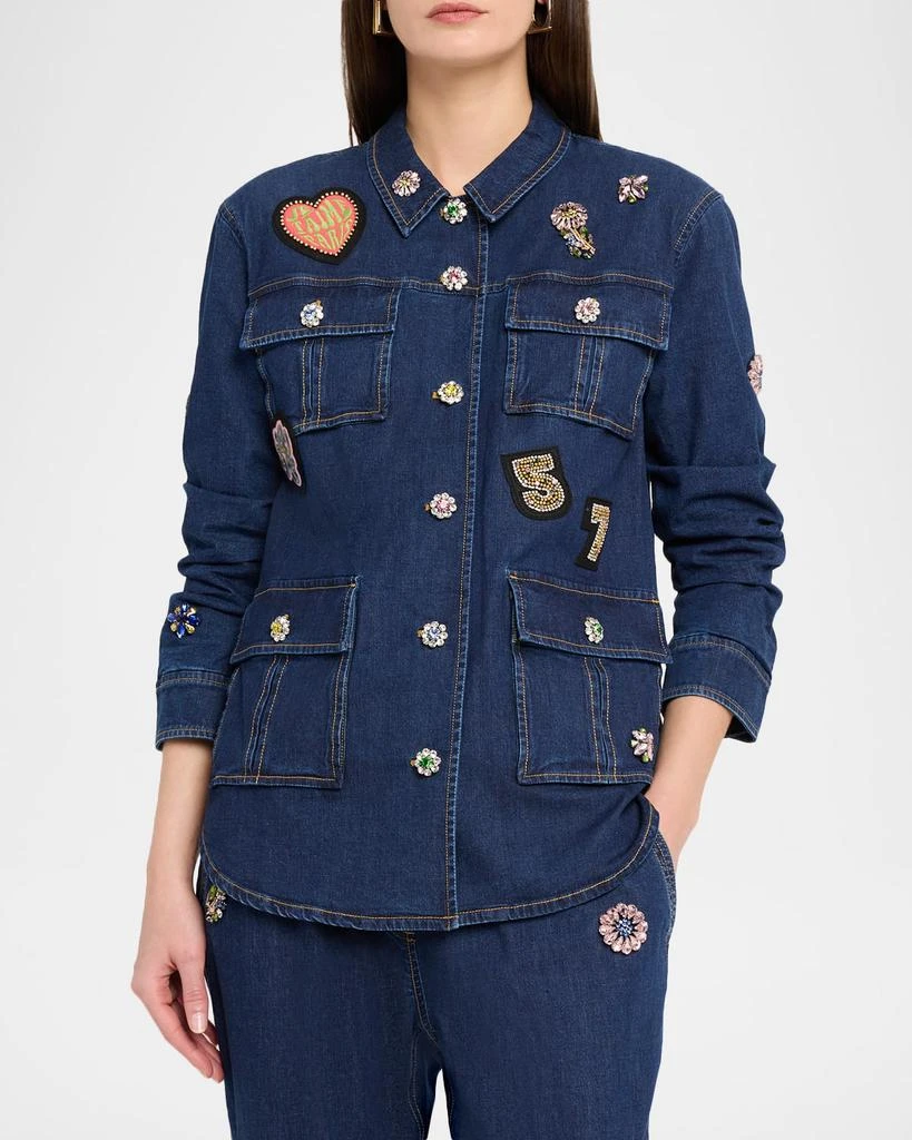 Cinq a Sept Vera Retro Love Denim Jacket 4