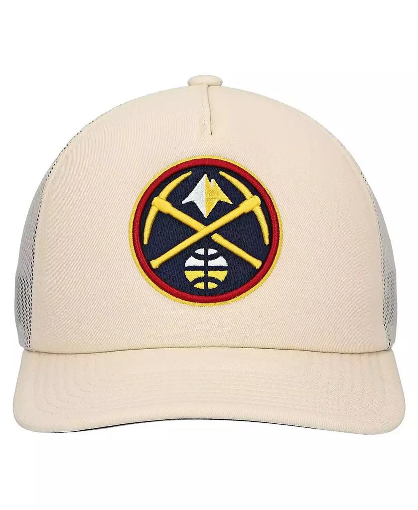 Mitchell & Ness Men's Cream Denver Nuggets Trucker Adjustable Hat 4