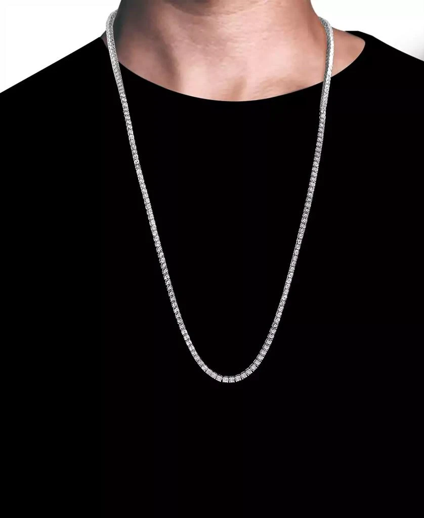 Macy's Men's Diamond 24" Tennis Necklace (2 ct. t.w.) in Sterling Silver 2