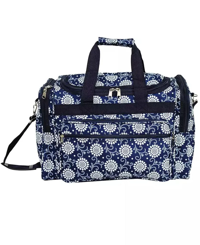 World Traveler Floral 16-Inch Gym Bag Duffle Bag 1