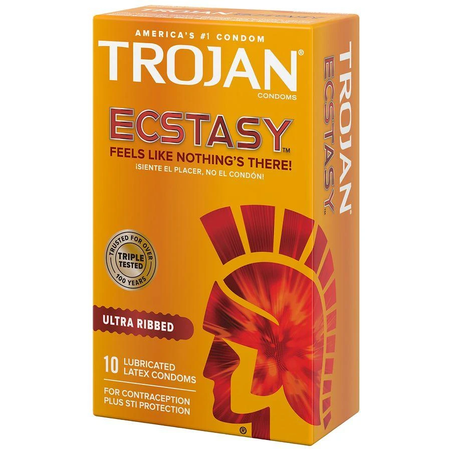 Trojan Ultra Ribbed Ecstasy Lubricated Condoms 2
