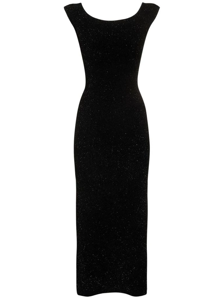 GALVAN Aphrodite Lurex Knit Midi Dress 4