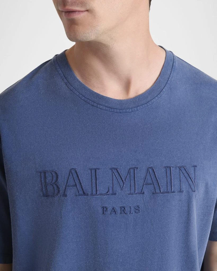 Balmain Men's Tonal Vintage Logo T-Shirt 5