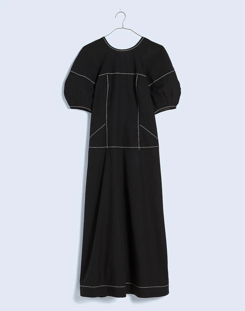 Madewell Puff-Sleeve Drop-Waist Midi Dress 6