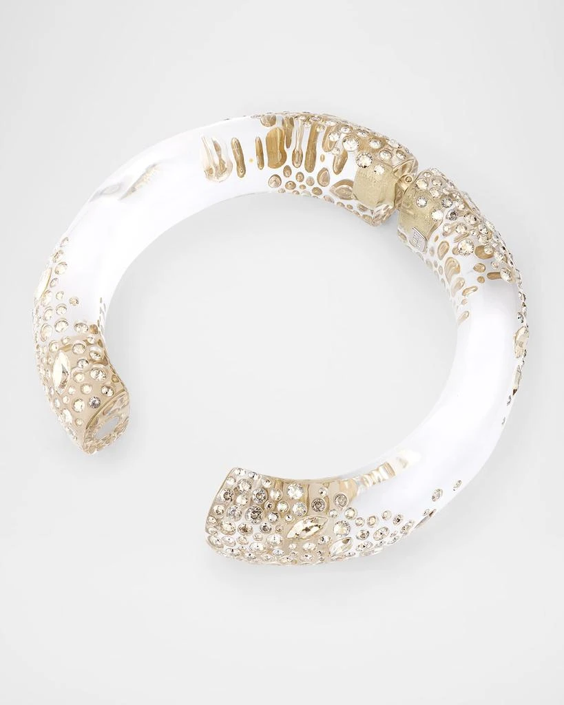 Alexis Bittar Confetti Crystal Lucite Hinge Bracelet 4