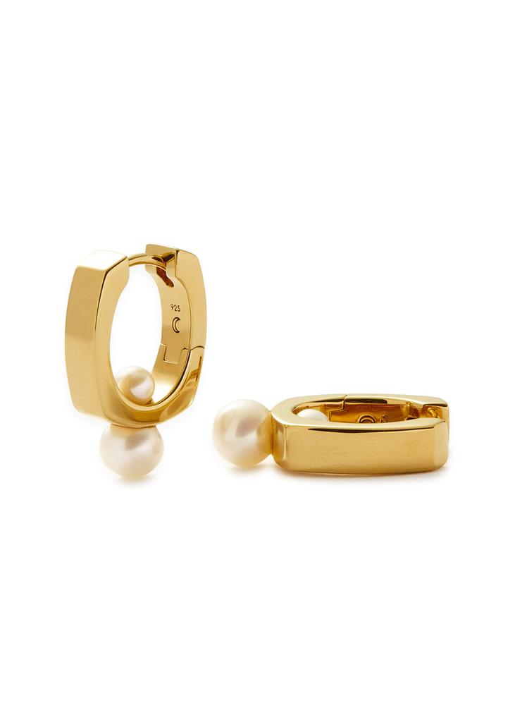 Missoma Button Pearl 18kt gold-plated stud earrings