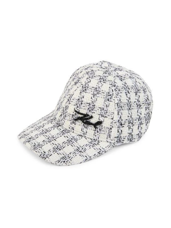 Karl Lagerfeld Paris Tweed Baseball Cap 1