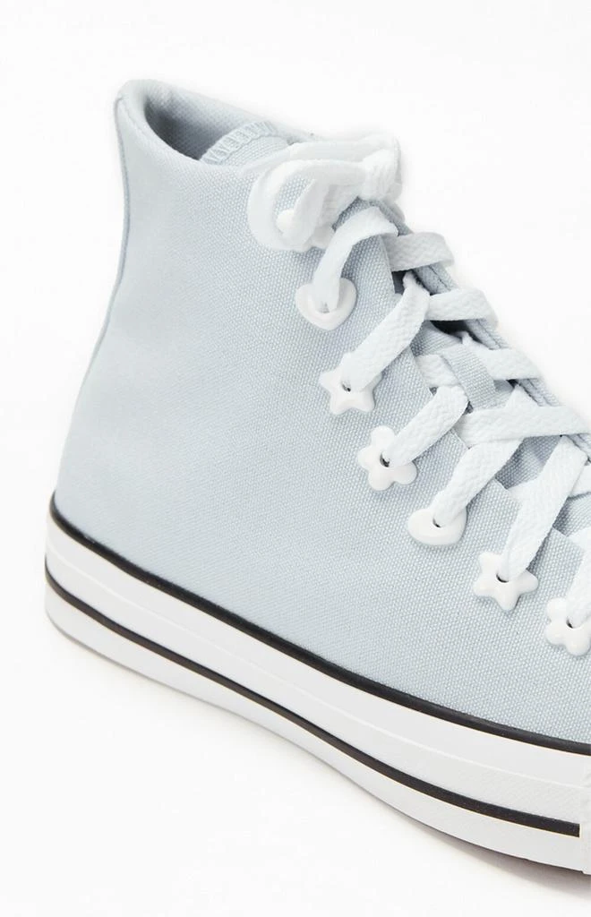 Converse Women's Blue Chuck Taylor All Star Flower Eyelet High Top Sneakers 6