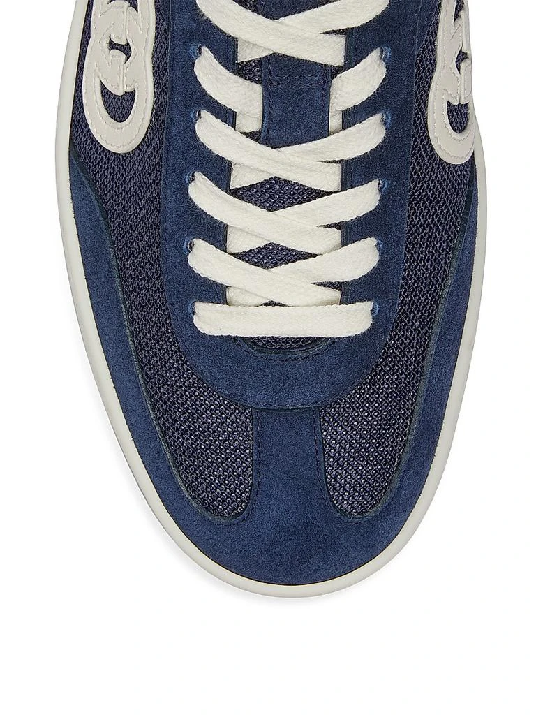 Gucci G74 Logo Suede Low-Top Sneakers 4