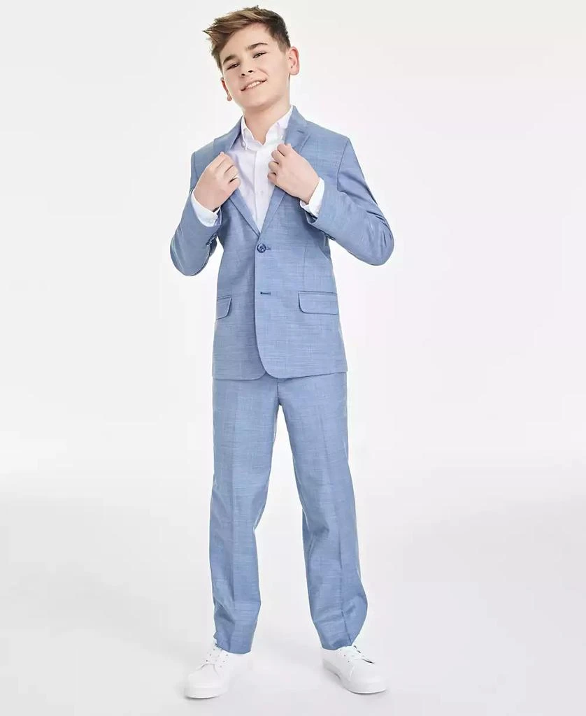 Tommy Hilfiger Big Boys Stretch Sharkskin Machine Washable Suit Pants 4