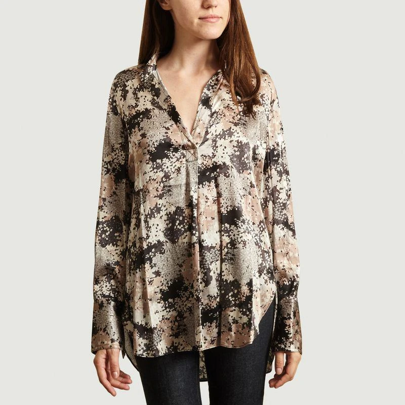 BY MALENE BIRGER Mabillon printed blouse Dark grey mel BY MALENE BIRGER 1