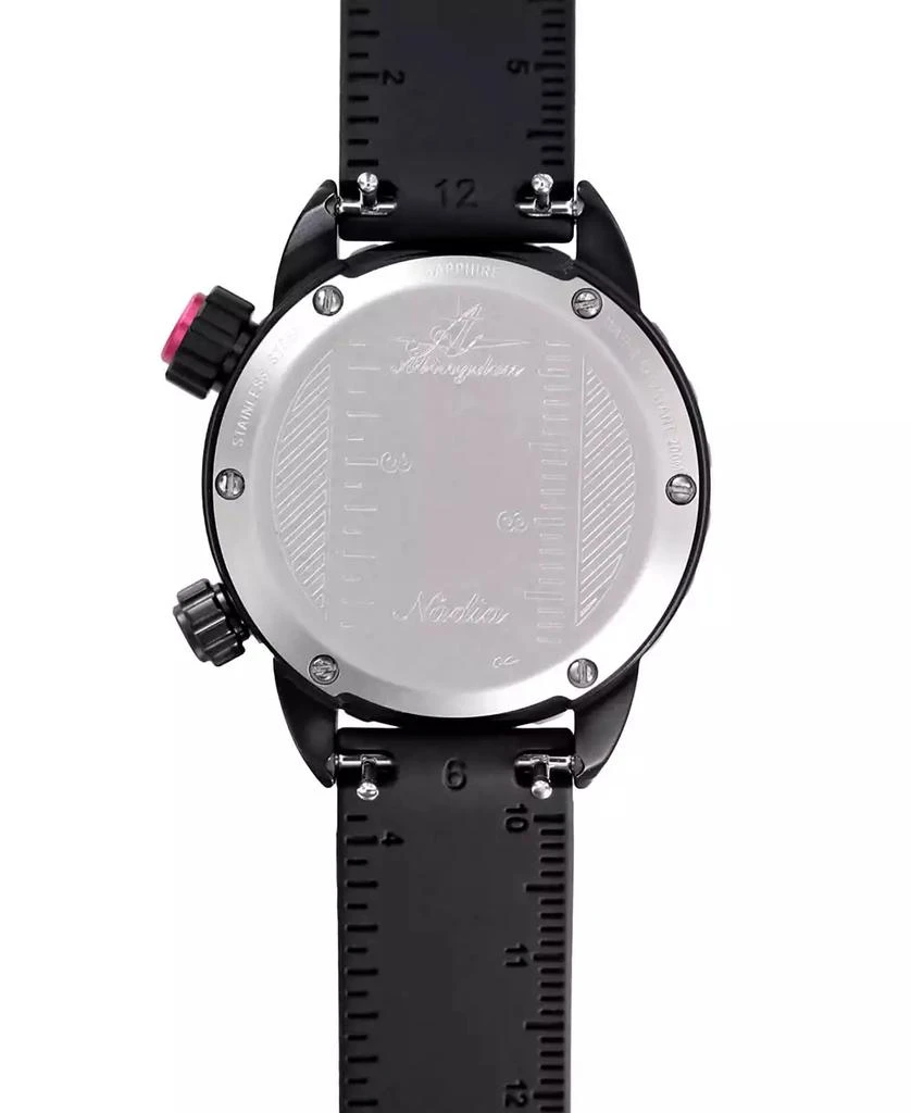 Abingdon Co. Women's Automatic Nadia Black Silicone Strap Watch 35mm 2