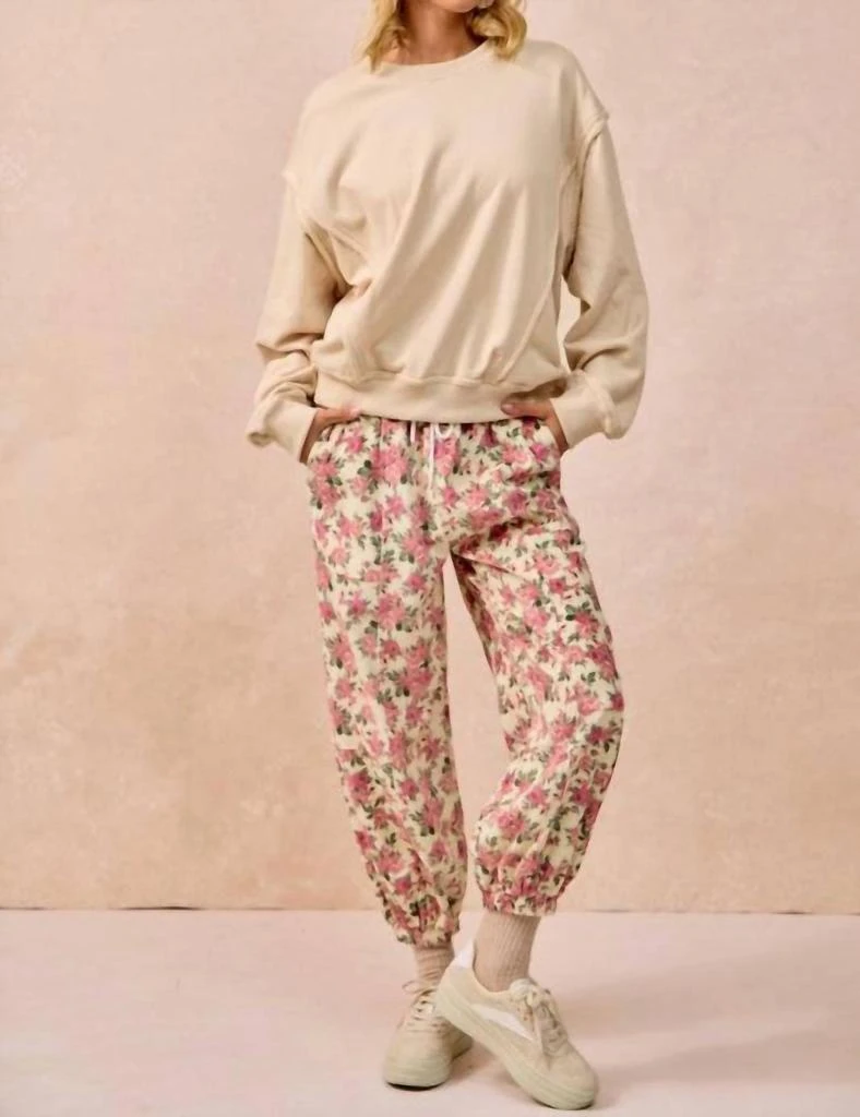 BiBi Bibi - Floral Printed Twill Pants