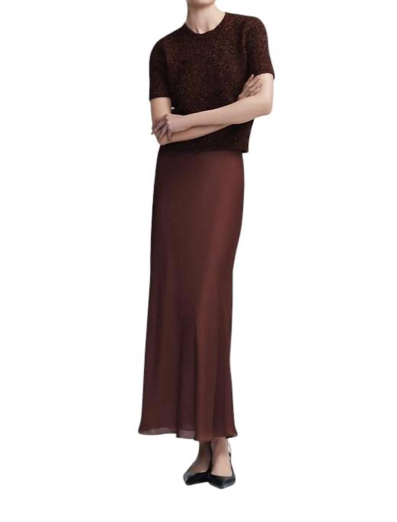 LELA ROSE Lela Rose - Plisse Chiffon A-Line Skirt
