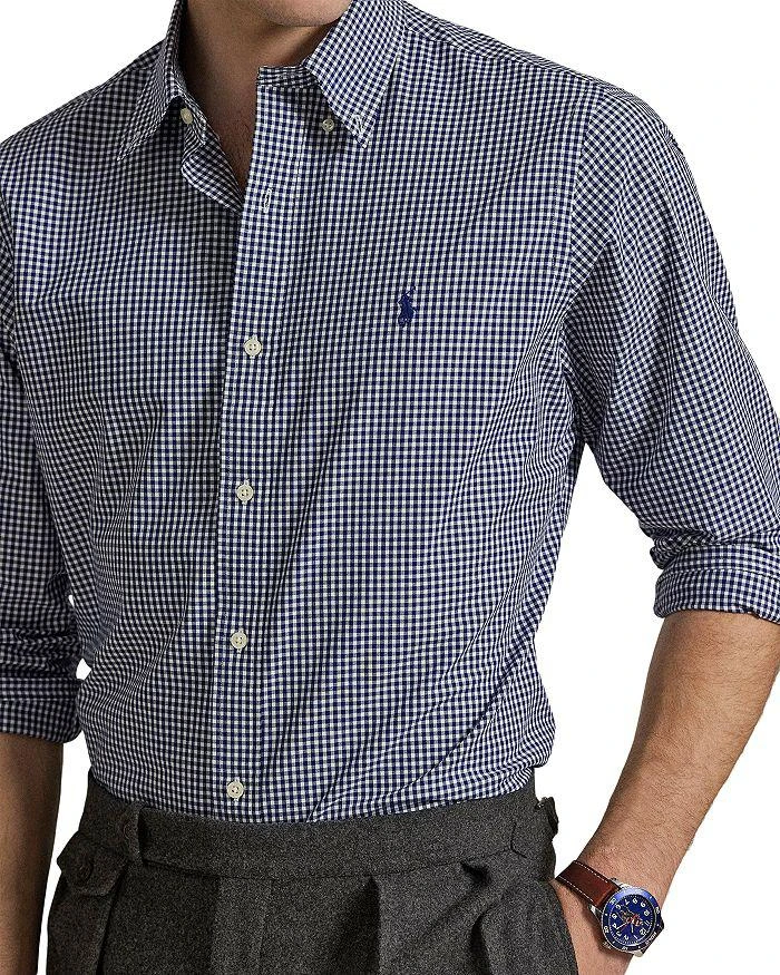 Ralph Lauren Cotton Stretch Poplin Gingham Check Classic Fit Button Down Shirt 4