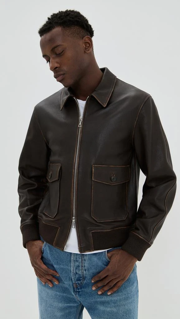 Officine Générale Cesario Lamb Vintage Leather Jacket 1