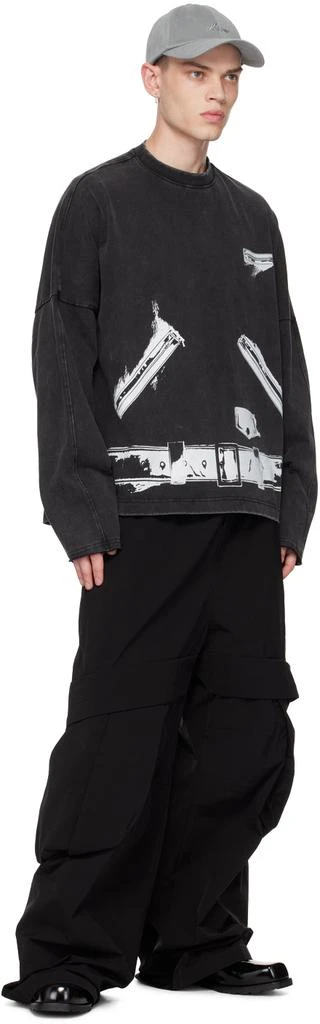 We11done Black Trompe L'Oeil Long Sleeve T-Shirt 4