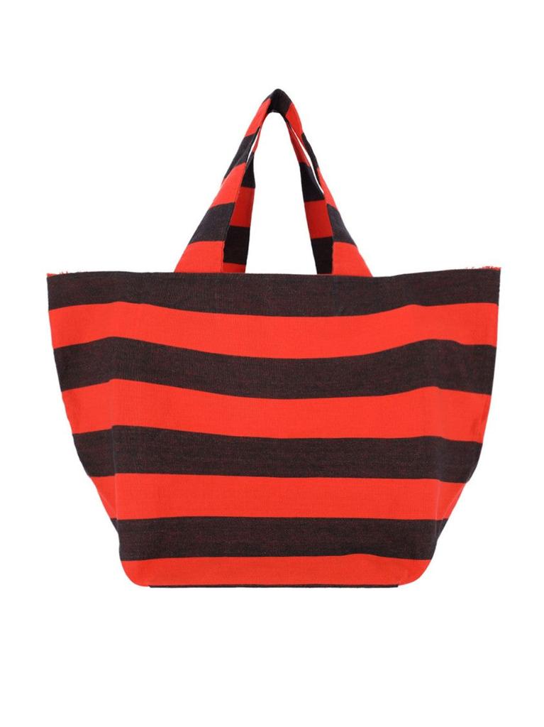 Daniela Gregis Striped Linen Tote Bag – Orange