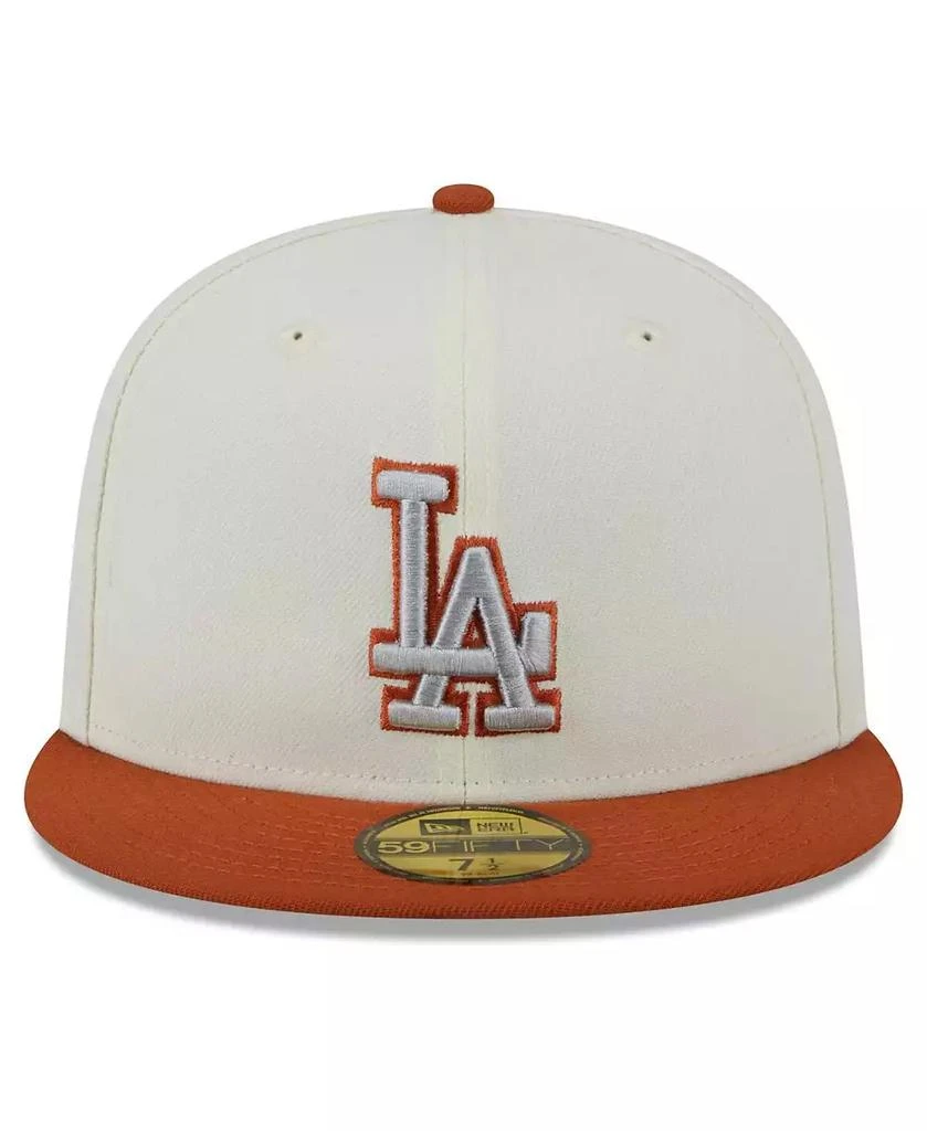 New Era Men's Cream, Orange Los Angeles Dodgers 59FIFTY Fitted Hat 3