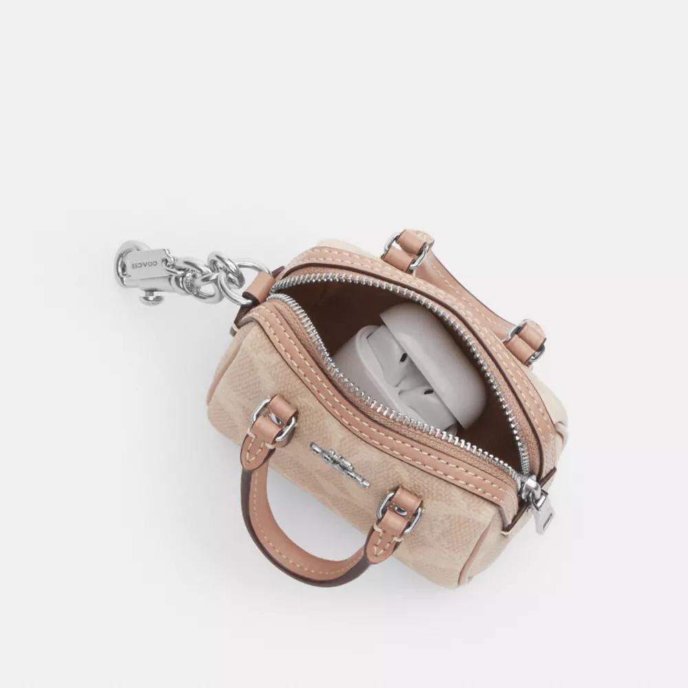 Coach Mini Rowan Bag Charm In Signature Canvas