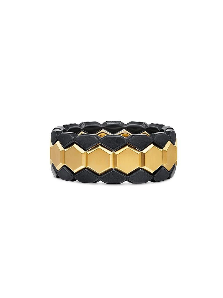 David Yurman Hex Stack Ring in 18K Yellow Gold