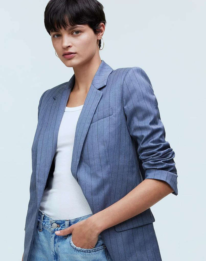 Madewell Single-Breasted Blazer in Yarn-Dyed Pinstripe 5