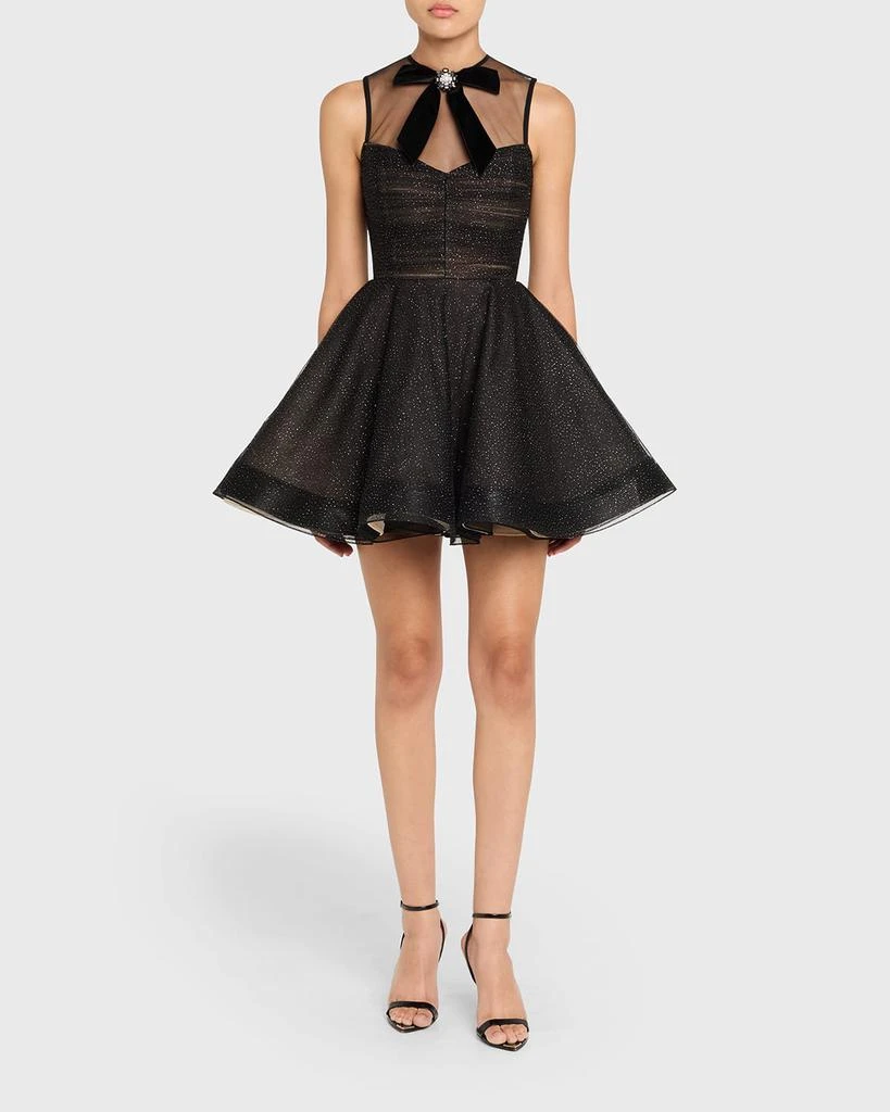 BRONX AND BANCO Charlotte Glitter Tulle Fit-&-Flare Mini Dress 2