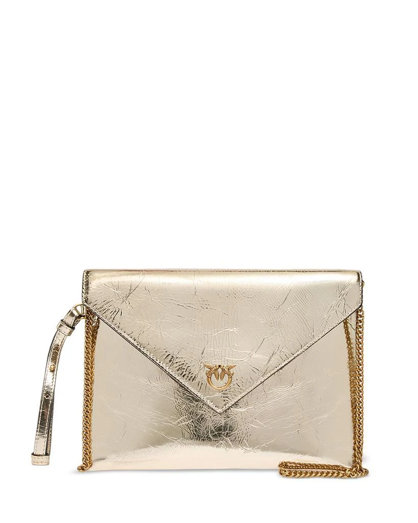 PINKO Metallic Leather Envelope Purse 1