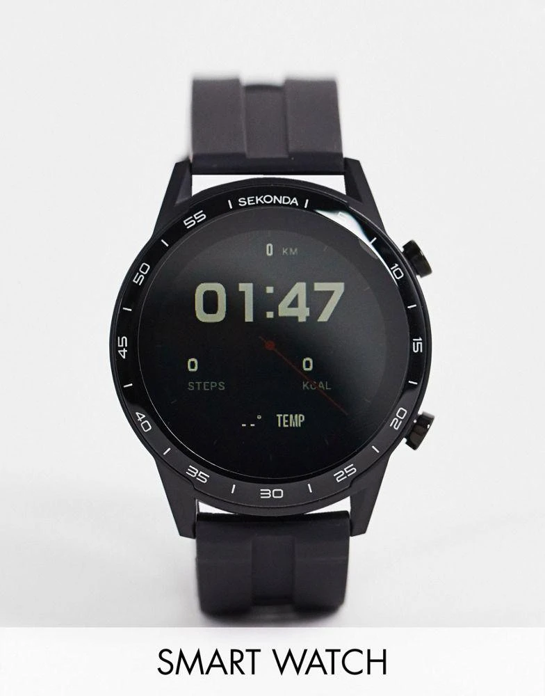 Sekonda Sekonda smart watch with silicone strap in black 1