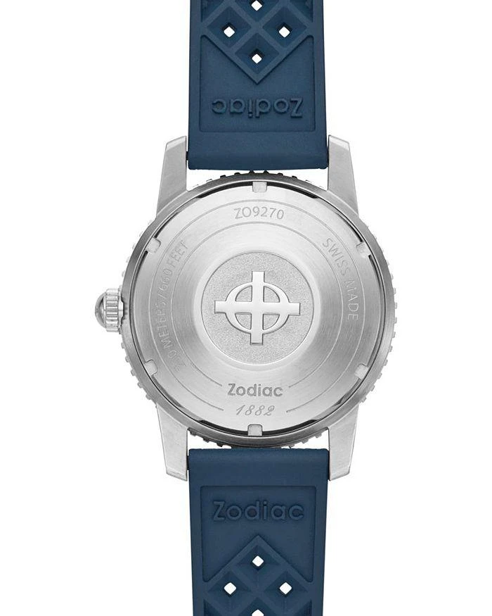ZODIAC Compression Diver Automatic Rubber Strap Watch, 40mm 4