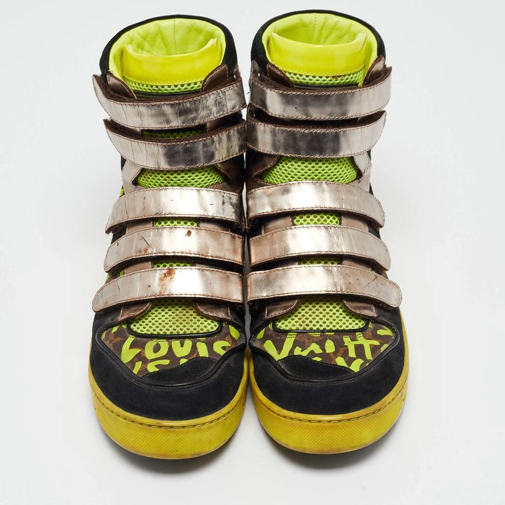 Louis Vuitton Louis Vuitton Multicolor Suede and Leather Graffiti Metallic-Trim Sneakers Size 42.5 3