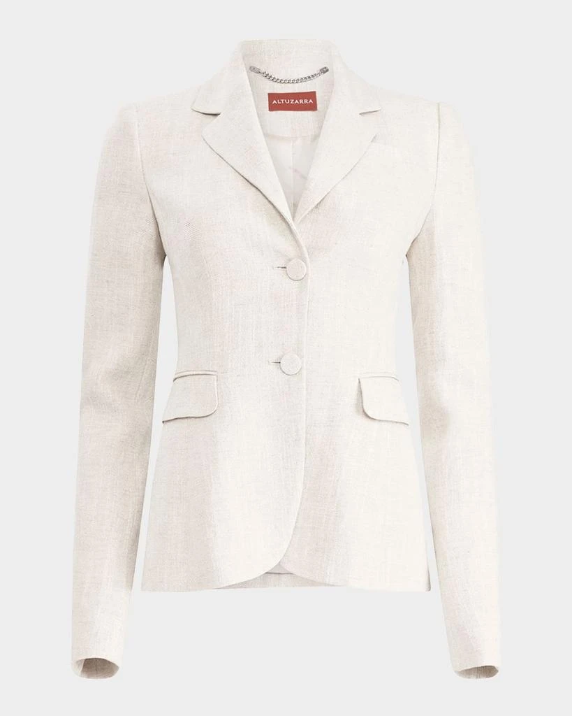 Altuzarra Fenice Slim Linen-Cotton Blazer